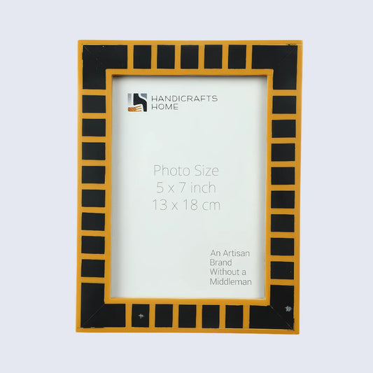 Black Square Resin Inlay Picture Frame 4x6 & 5x7