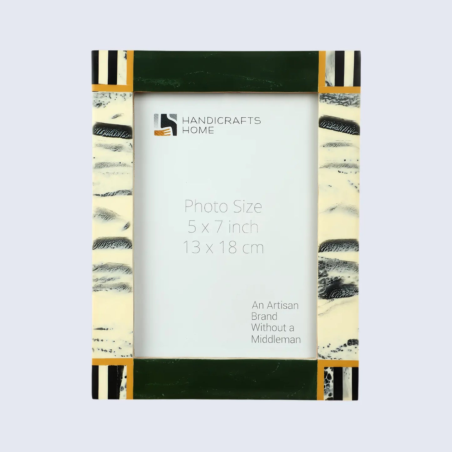 Sea Green Abstract Ink Resin Inlay Picture Frame in 4x6 & 5x7