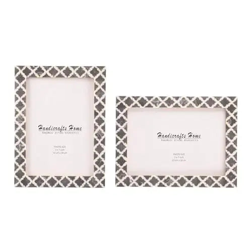 Picture Frames Casablanca Fumar Pattern Resin Inlay Collection in 3 Sizes, Pack of 2