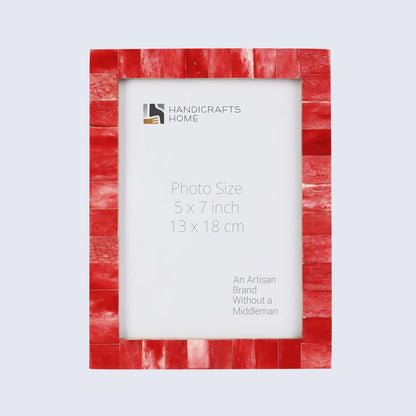 Picture Frames Classic Pattern Bone Inlay Collection in 27 Sizes, Red