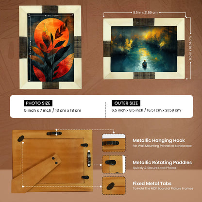 Picture Frames Sea Siren Teles Bone & Horn Inlay Collection in 2 Sizes