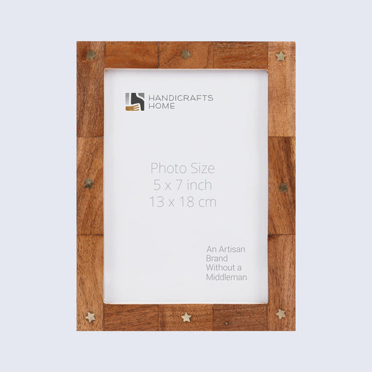 Picture Frames Starwood Brass & Wooden Collection in 3 Sizes