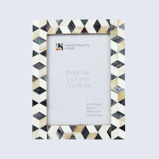 Picture Frames Artic Moss Pattern Bone Inlay Collection in 3 Sizes
