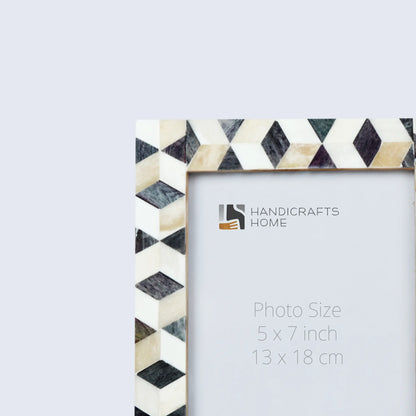 Picture Frames Artic Moss Pattern Bone Inlay Collection in 3 Sizes