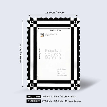 Picture Frames Chalet Nair Pattern Resin Inlay Collection in 2 Sizes