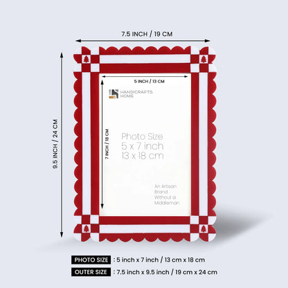 Picture Frames Chalet Rusch Pattern Resin Inlay Collection in 2 Sizes