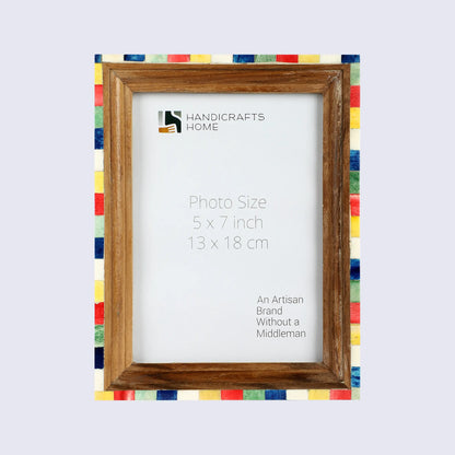 Picture Frames Fairground Circus Pattern Bone & Resin Inlay Collection in 2 Sizes