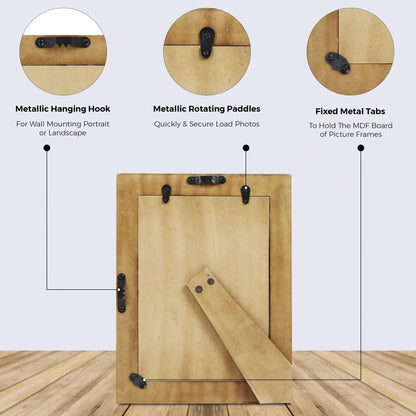 Picture Frames Marquet Chase Pattern Resin Inlay Collection in 8 Sizes, Pack of 2