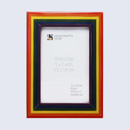 Picture Frames Spectrum Pride Pattern Resin Inlay Collection in 3 Sizes