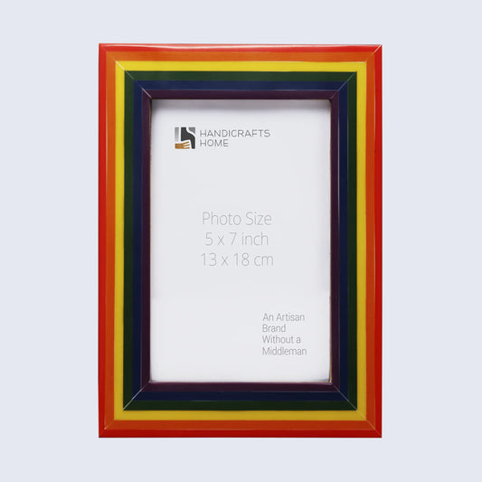 Picture Frames Spectrum Pride Pattern Resin Inlay Collection in 3 Sizes