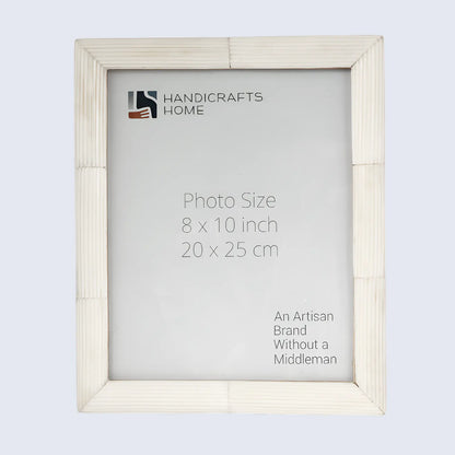 Hand Carved White Bone Inlay Photo Picture Frame in 3 Sizes