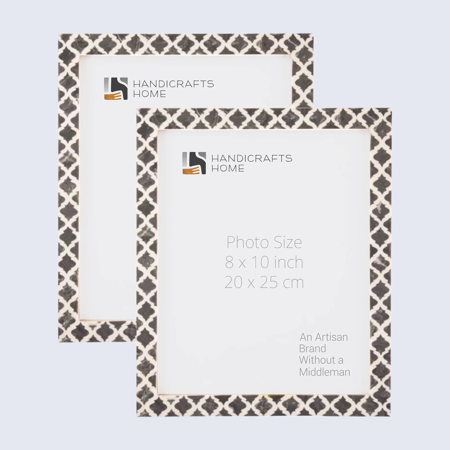 Picture Frames Casablanca Fumar Pattern Resin Inlay Collection in 3 Sizes, Pack of 2