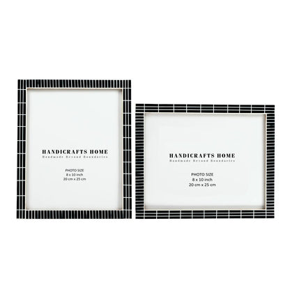 Picture Frames Manhattan Skyline Pattern Resin Inlay Collection in 3 Sizes, Pack of 2