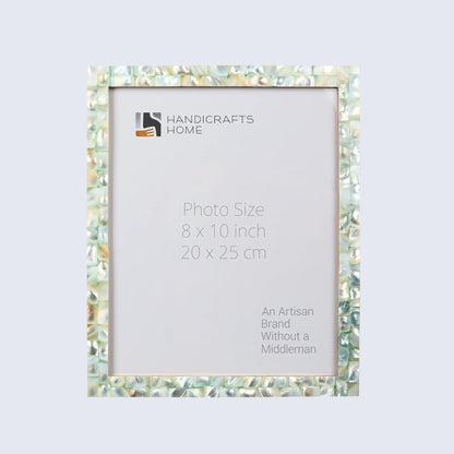 Picture Frames Mother of Pearl Collection in 27 Sizes, Green