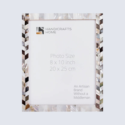 Picture Frames Pearlescent Barley Pattern Mother of Pearl Collection in 3 Sizes