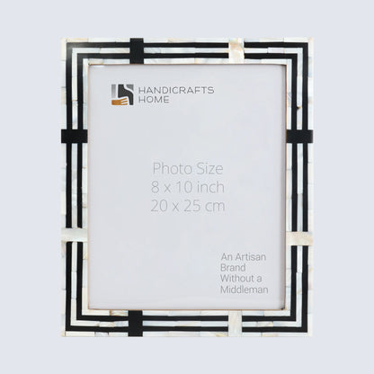 Picture Frames Pearlescent Motif Pattern Mother of Pearl & Resin Collection in 3 Sizes