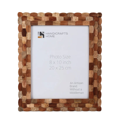 Picture Frames Artisan Hive Scalloped Pattern Wooden Collection in 3 Sizes