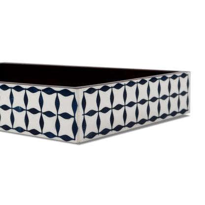 Vanity Tray Illusion Wrap Pattern Bone & Resin Inlay Collection in 10x6