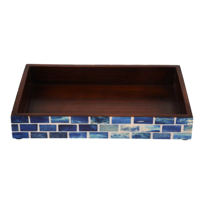Vanity Trays Parlour Bond Pattern Bone & Resin Inlay Collection in 10x6