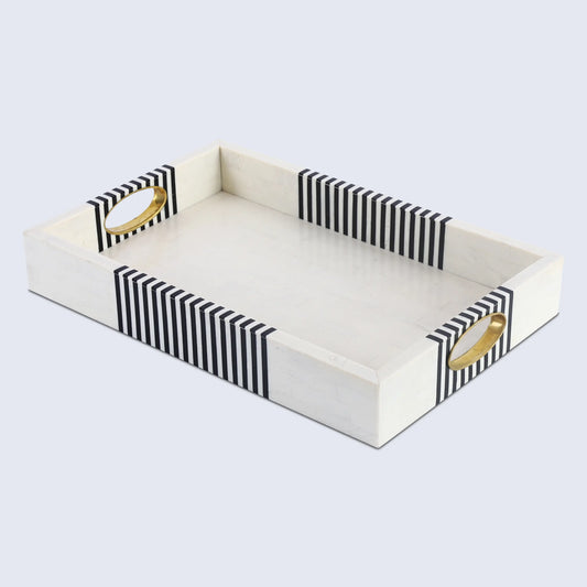 Decorative Tray Optique Reflect Pattern Resin Inlay Collection in 11x17