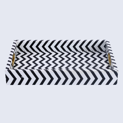 Decorative Tray Optique Safari Pattern Resin Inlay Collection in 11x17