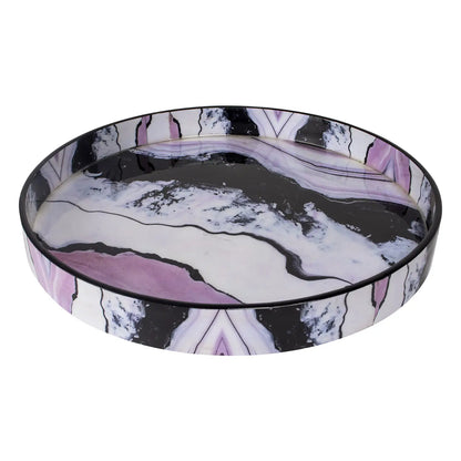 Decorative Tray Cosmos Astral Pattern Resin Inlay Collection in 12x12