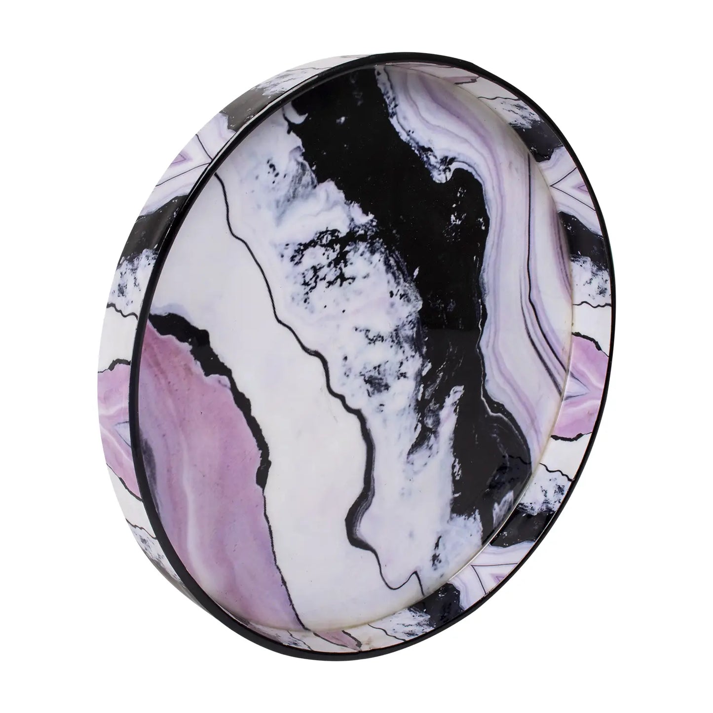 Decorative Tray Cosmos Astral Pattern Resin Inlay Collection in 12x12