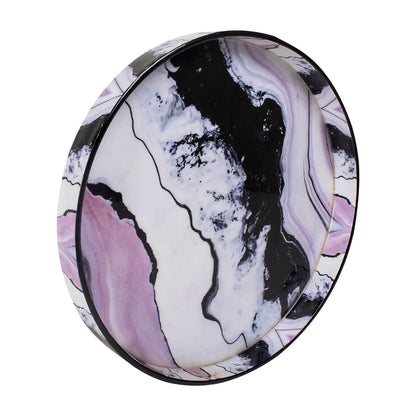 Decorative Tray Cosmos Astral Pattern Resin Inlay Collection in 12x12