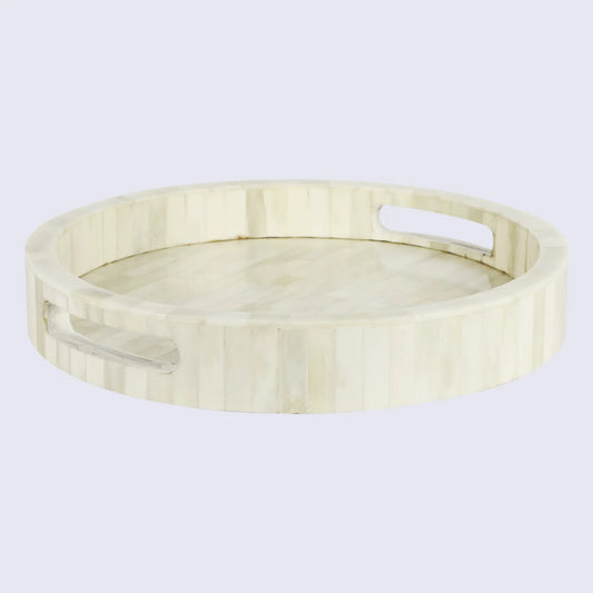 Decorative Tray Athens Acropolis Pattern Bone Inlay Collection in 12x12 inches