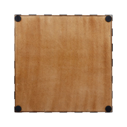 Decorative Tray Illusion Check Pattern Resin Inlay Collection in 12x12, Black & White