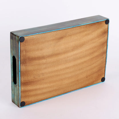 Decorative Tray Verdigris Pattern Bone Inlay Collection in 3 Sizes