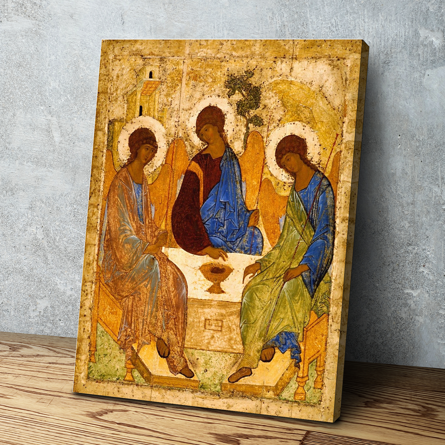 The Holy Trinity By Andrei Rublev Canvas Wall Art Portrait Print