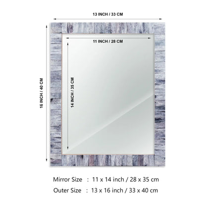 Classic Grey Mirror Bone Inlay Collection - 11 x 14 inches