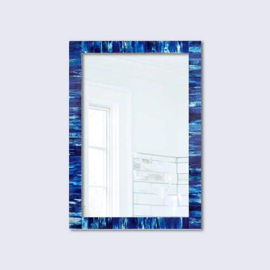 Classic Blue Mirror Bone Inlay Collection in 2 Sizes