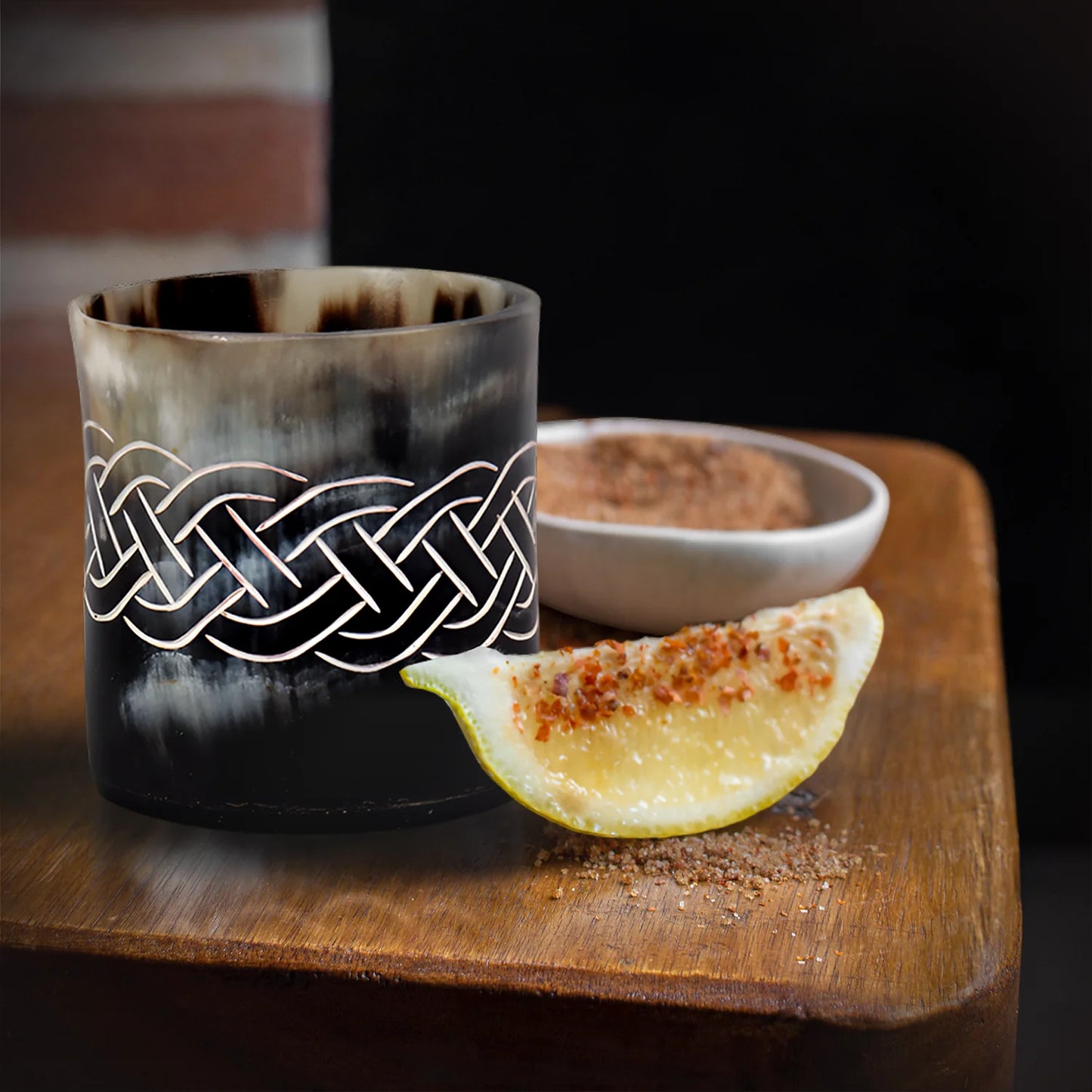 Horn Whiskey Shot Glasses Pack (4,8 & 12) – Hold Up to 6.5oz, Knot