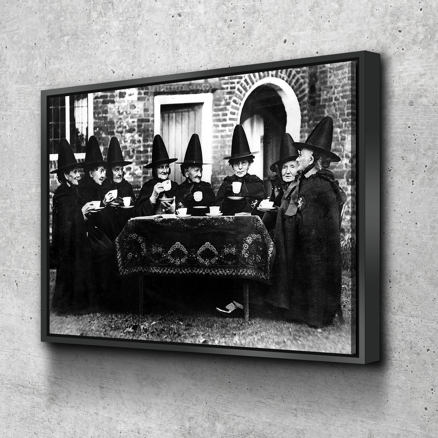 Witches Council Enjoy Tea Canvas Wall Art | Halloween Sign | Halloween Decoration |  Spooky Funny Halloween Sign | Halloween Decor Canvas