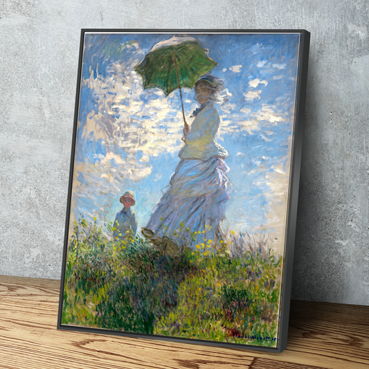 The Promenade Woman With A Parasol by Claude Monet Print | Canvas Wall Art Reproduction