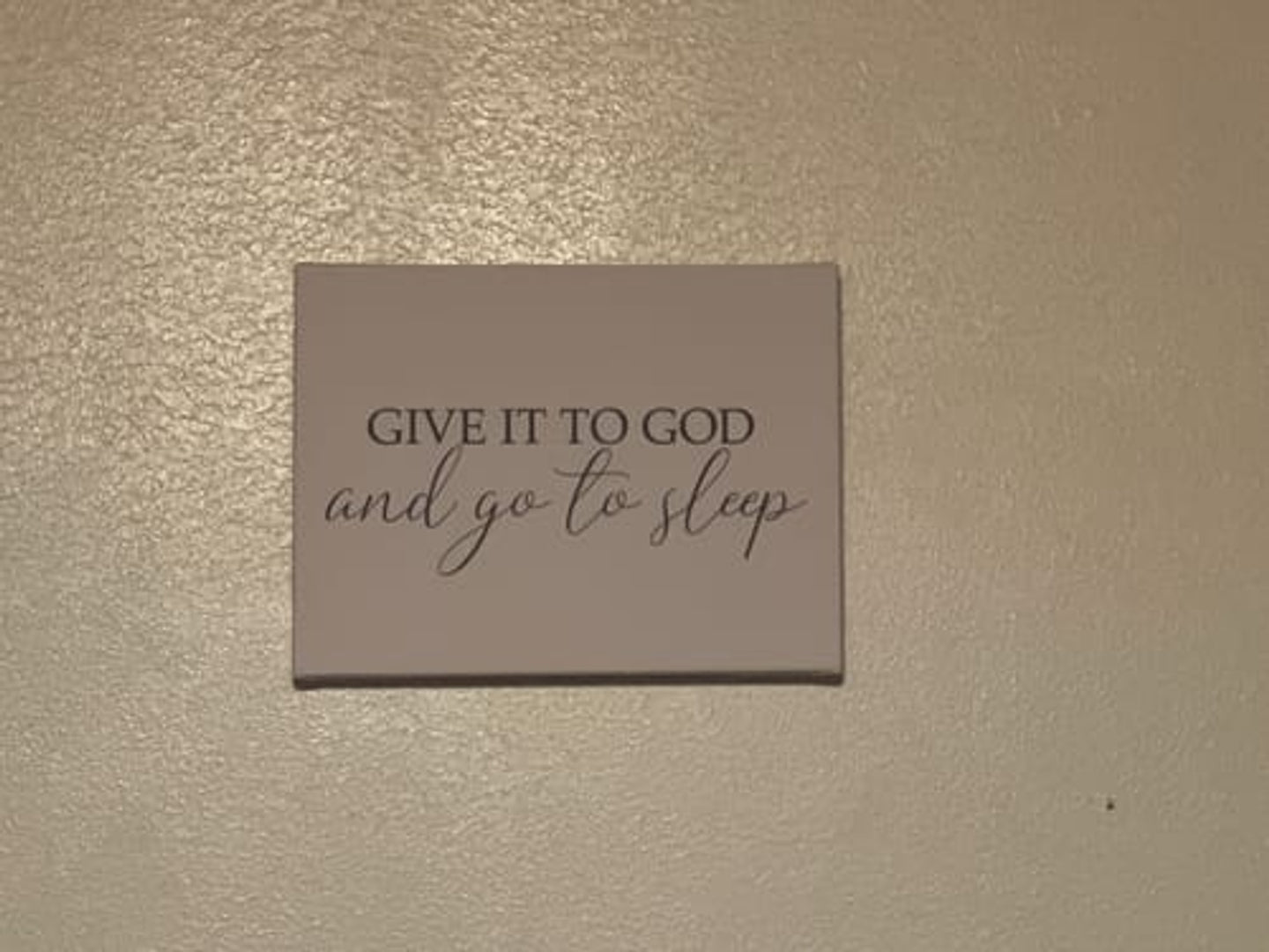 Christian Wall Art for Bedroom - Give It to God and Go to Sleep Canvas Wall Art