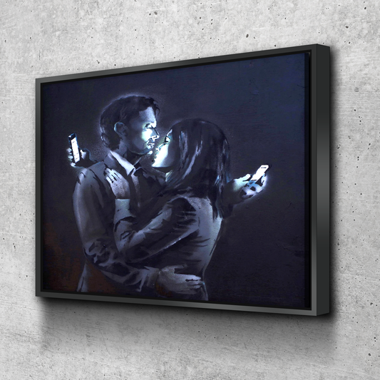 Banksy Prints | Banksy Canvas Art | Banksy Prints for Sale | BANKSY Mobile Lovers Reproduction | Canvas Wall Art