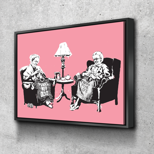 Banksy Prints | Banksy Canvas Art | Banksy Prints for Sale | Grannies Reproduction | Canvas Wall Art