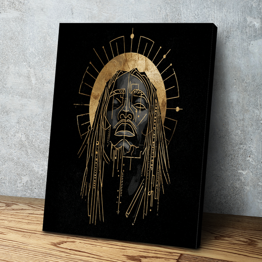 Black Jesus — Divine Geometry (Gold Edition) African American Art