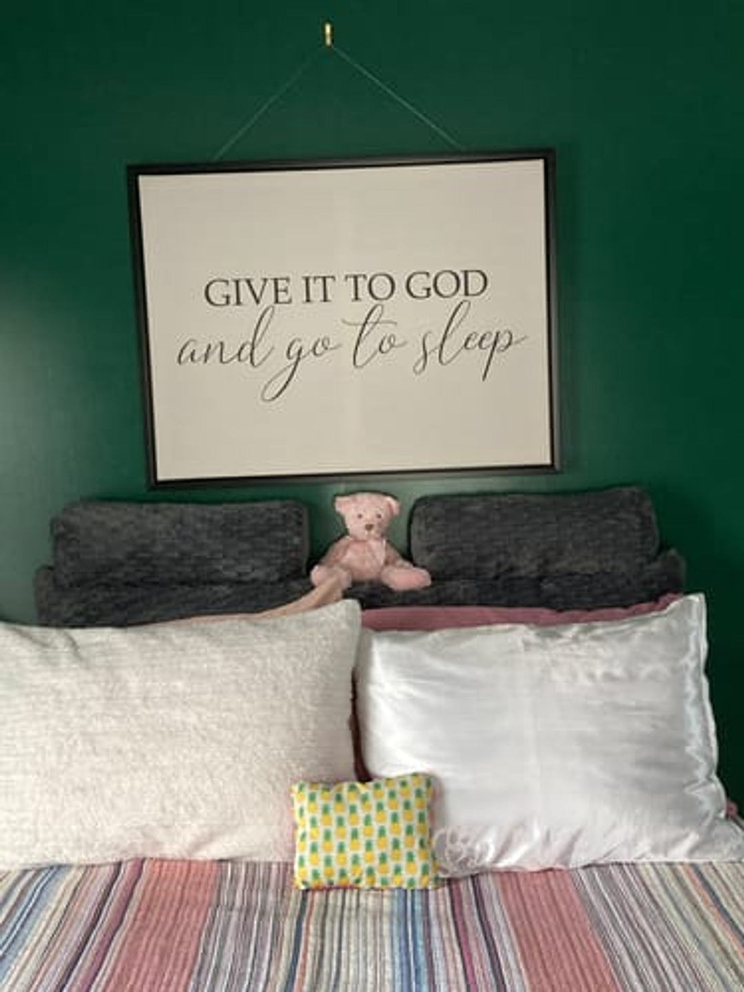 Christian Wall Art for Bedroom - Give It to God and Go to Sleep Canvas Wall Art