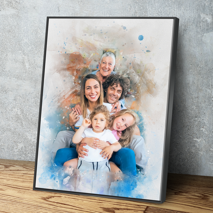 Custom Family Portrait | Portrait from Photo | Family Portrait Painting | Anniversary Gift | Family Illustration | Christmas Gift