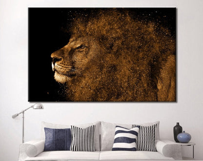 African Lion, Lion wall art, Wall art, Lion canvas print, Lion print, Lion art Room Decoration, Lion wall Decor, Lion Home Art, Gift for Her