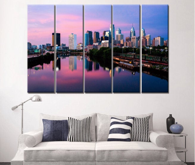 Philadelphia Skyline on Canvas, Large Wall Art, Philadelphia Print, Philadelphia art, Philadelphia Photo, Philadelphia Canvas