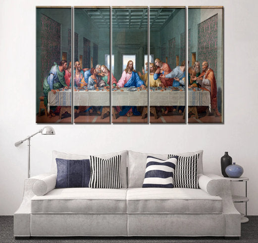 Last Supper Picture | Christian Canvas Wall Art| Canvas Wall Art Poster Print |