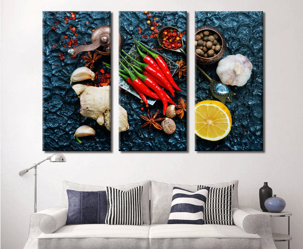 Kitchen Wall Art | Kitchen Canvas Wall Art | Kitchen Prints | Kitchen Artwork | Aroma Spices