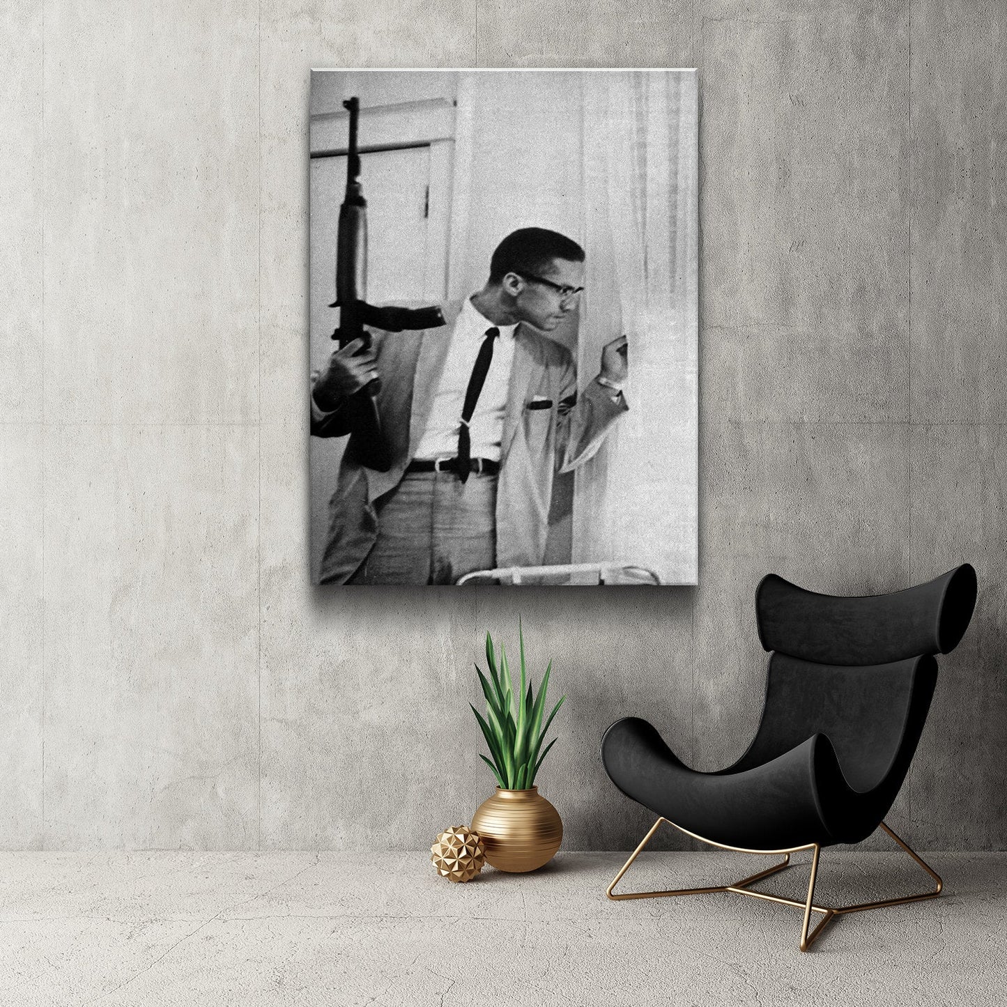 Malcolm X Poster | Window Canvas Wall Art