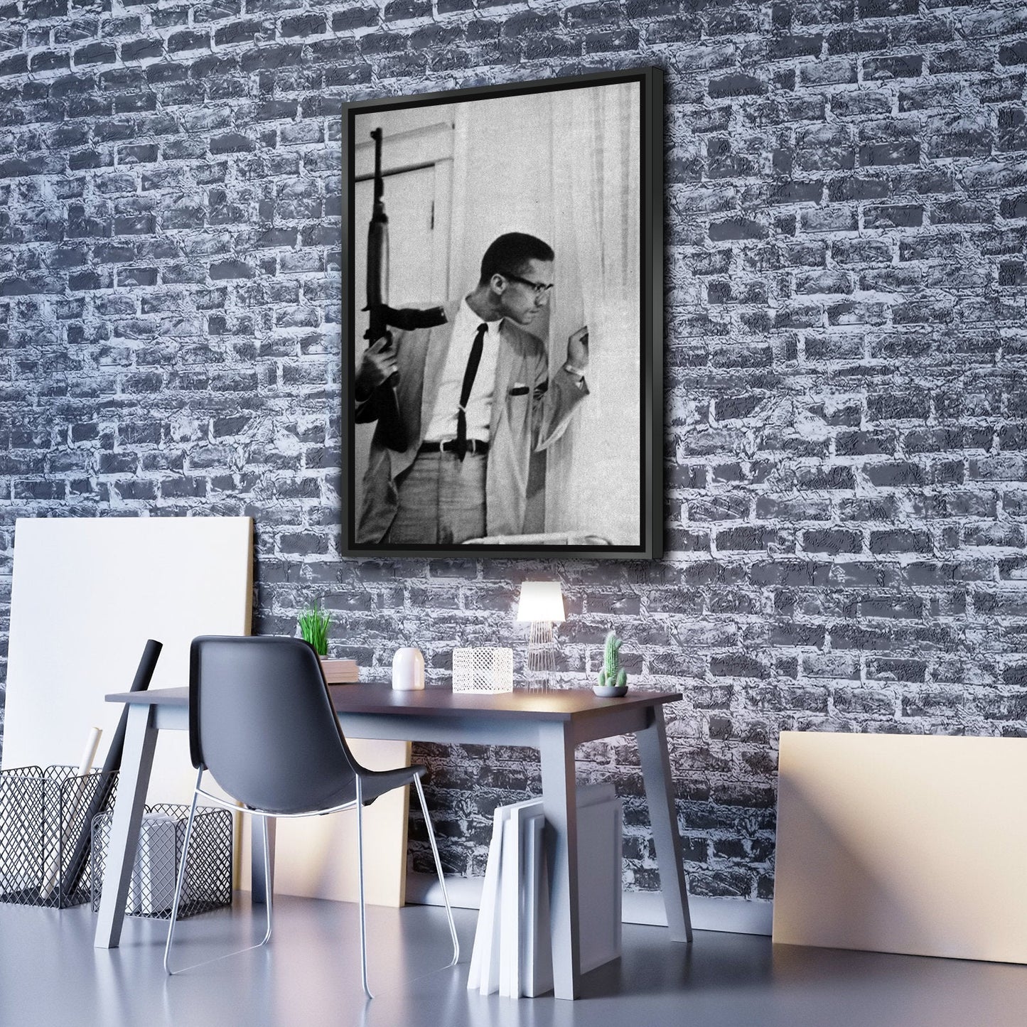 Malcolm X Poster | Window Canvas Wall Art