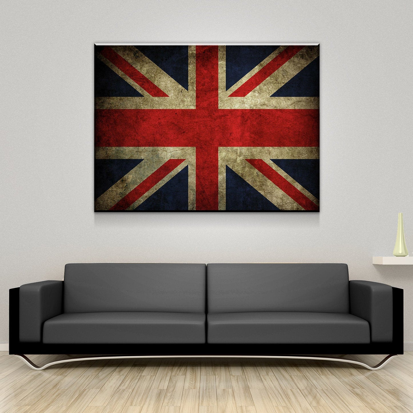 Union Jack - Canvas Wall Art Framed Print - Various Sizes